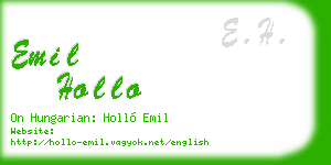 emil hollo business card