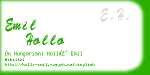 emil hollo business card
